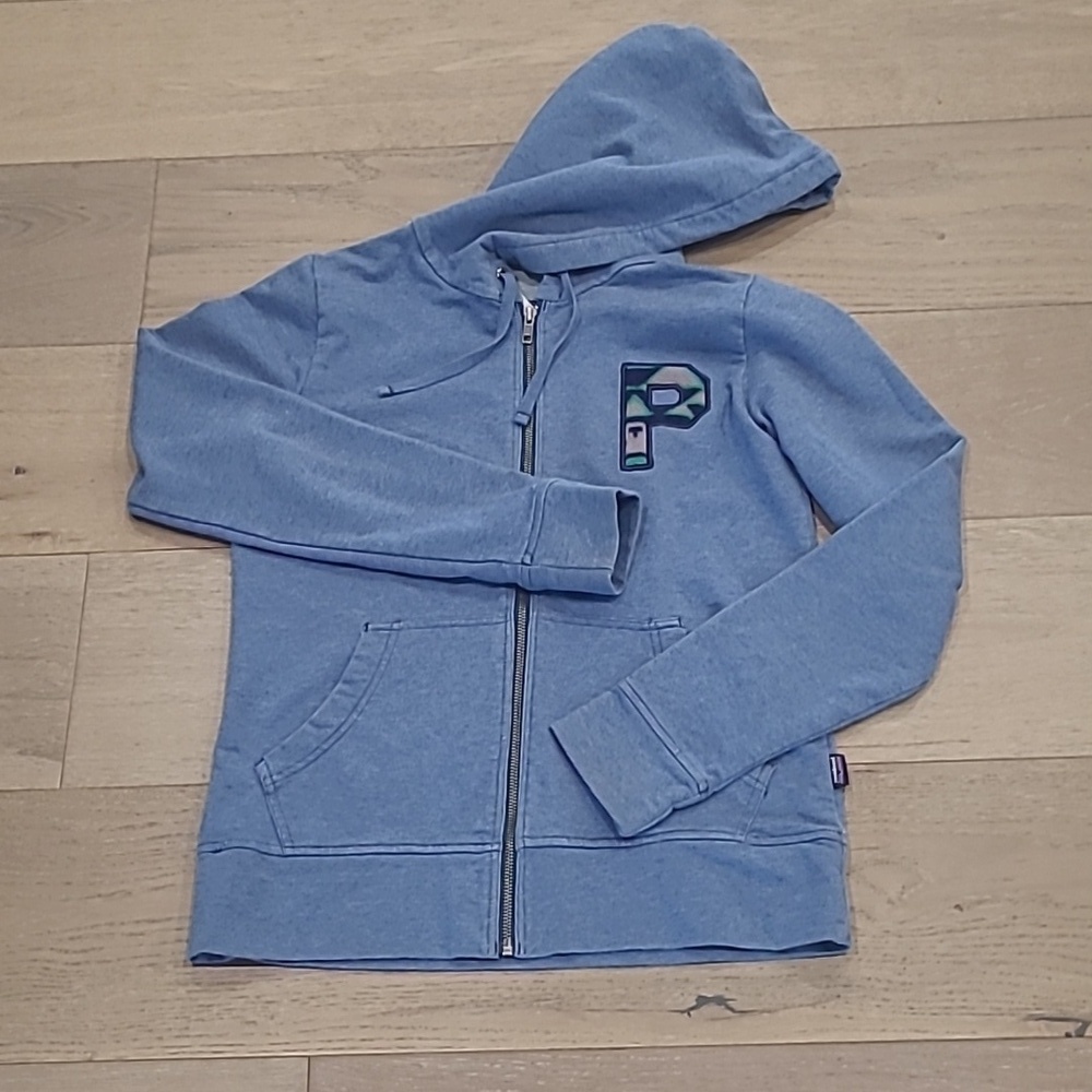 Patagonia Sweatshirt Women's sz Small Full Zip Blue Hoodie